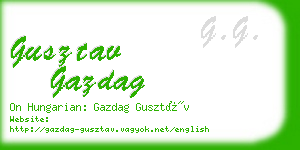 gusztav gazdag business card